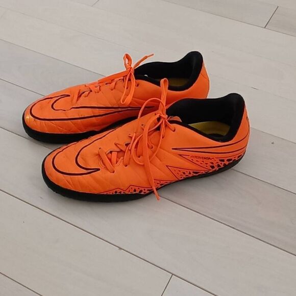 Nike Unisex Hypervenom Lace Up Indoor Soccer Sport Shoes Youth Orangee Size 6Y - Picture 1 of 4